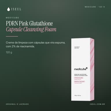 medicube PDRN Pink Glutathione Capsule Cleansing Foam · Espuma de Limpeza · 120 g