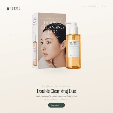 SKIN1004 Centella Double Cleansing Duo · Kit Óleo + Espuma de Limpeza