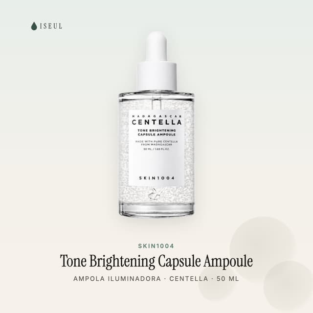 SKIN1004 Tone Brightening Capsule Ampoule · Ampola Iluminadora com Centella · 50 ml