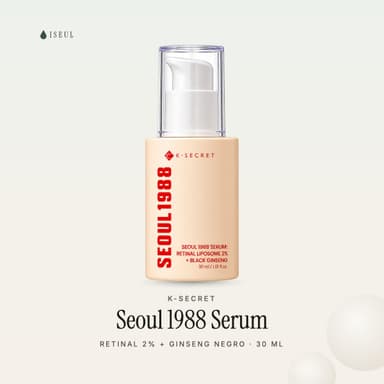 K-SECRET Seoul 1988 Serum · Sérum de Retinal 2% + Ginseng Negro · 30 ml