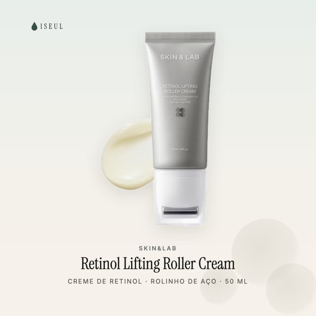 SKIN&LAB Retinol Lifting Roller Cream · Creme de Retinol com Rolinho · 50 ml