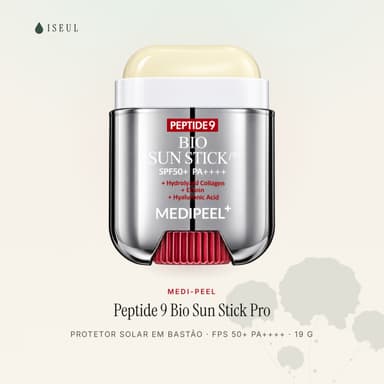 MEDI-PEEL Peptide 9 Bio Sun Stick Pro · Protetor Solar em Bastão FPS 50+ PA++++ · 19 g