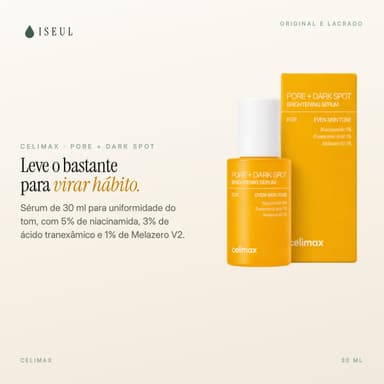 celimax Pore + Dark Spot Brightening Serum · Sérum Clareador
