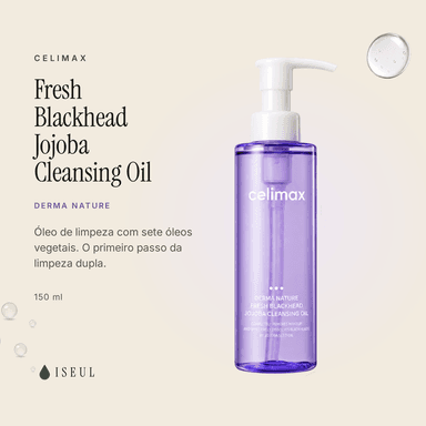 celimax Derma Nature Fresh Blackhead Jojoba Cleansing Oil · Óleo de Limpeza · 150 ml
