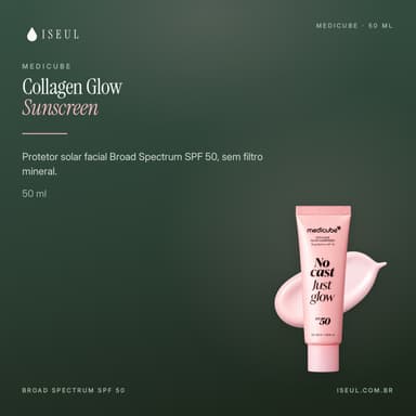 medicube Collagen Glow Sunscreen · Protetor Solar FPS 50 · 50 ml